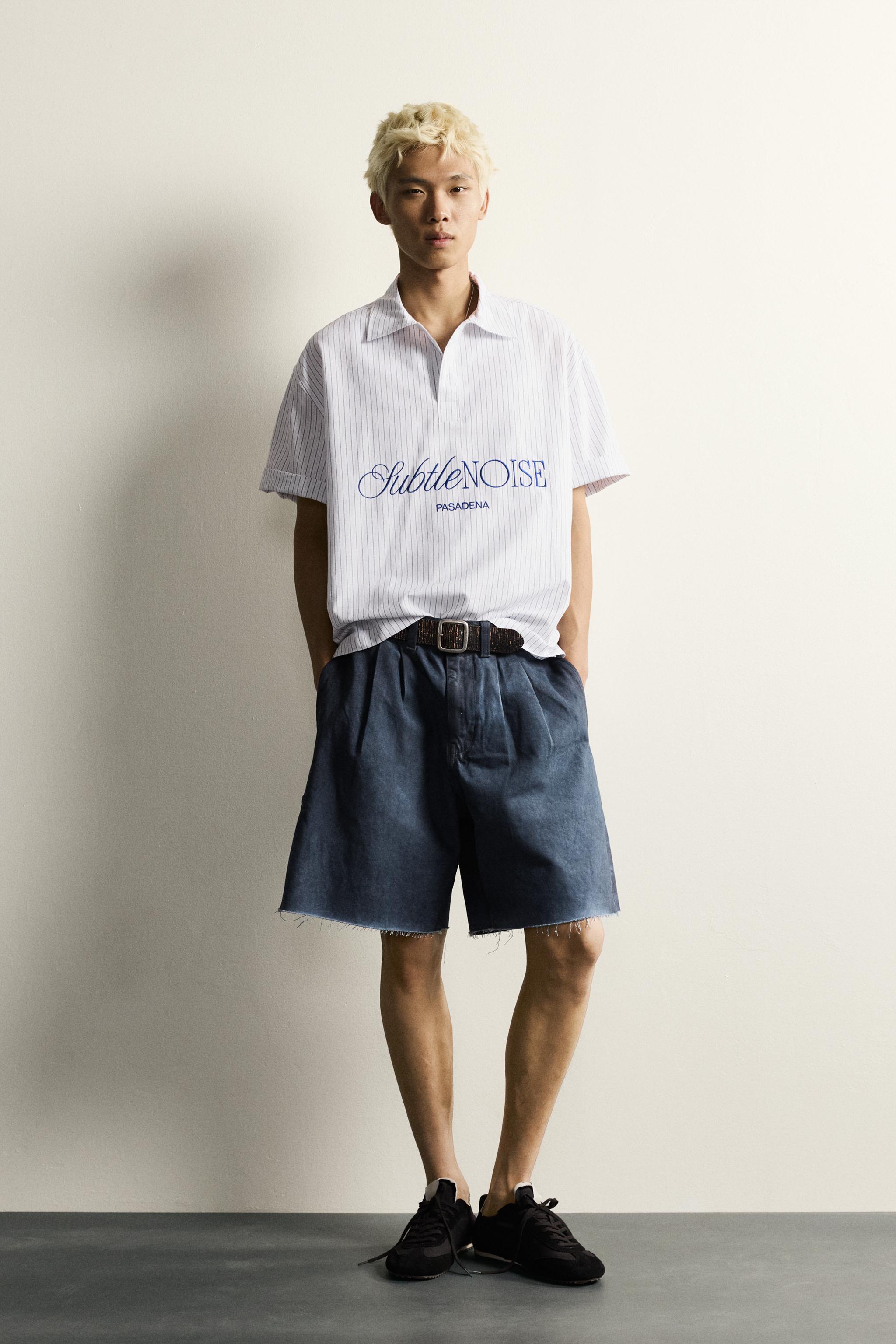RELAXED FIT STRIPED EMBROIDERED POLO SHIRT